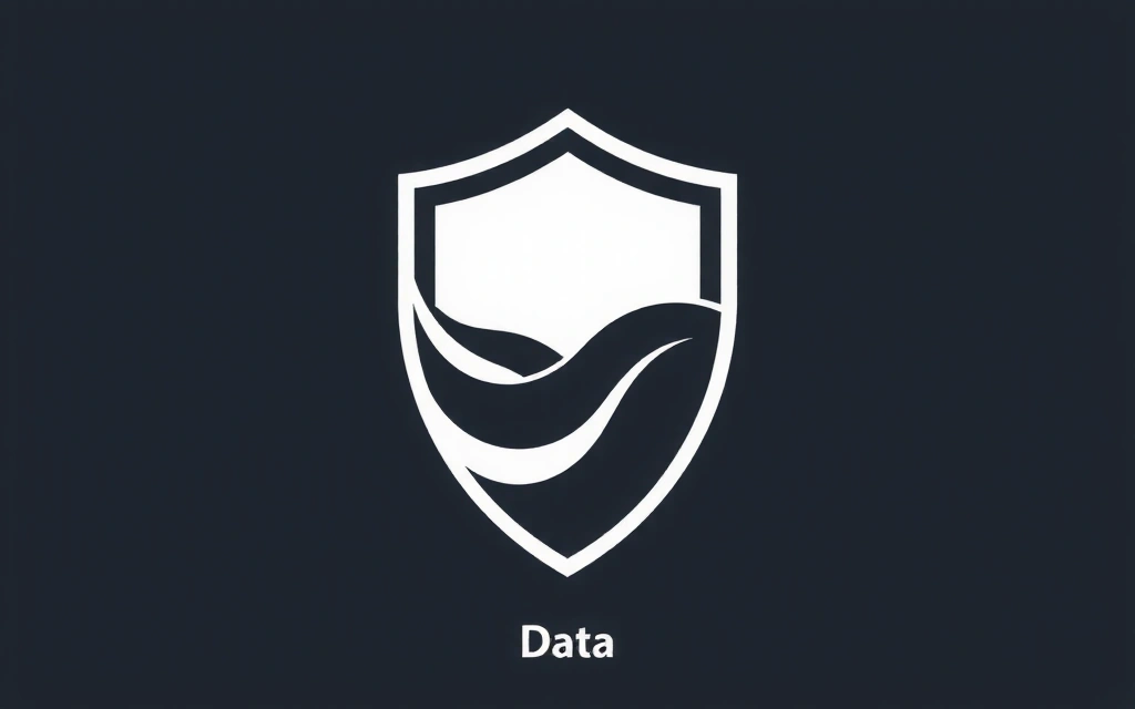 Scudo stilizzato con forme organiche, simbolo di protezione dei dati e sicurezza informatica.